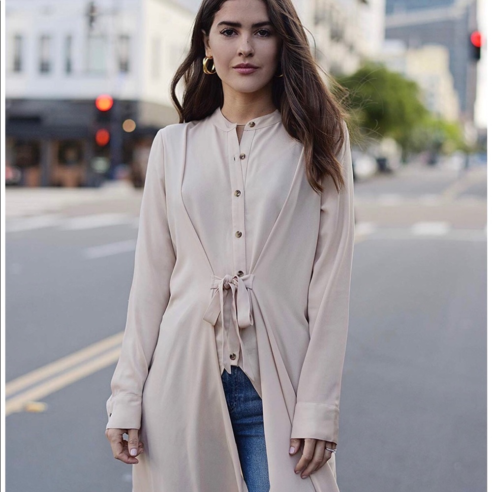 Oversized long button down shirt by Paola Alberdi